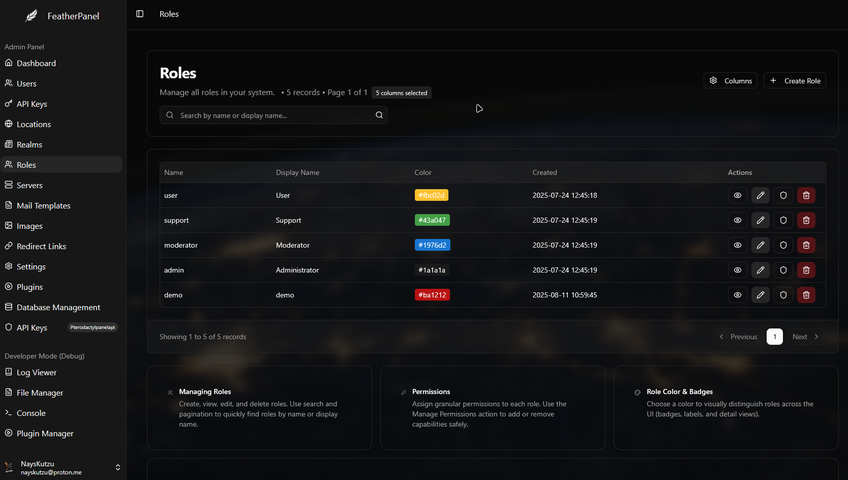 Roles & Permissions