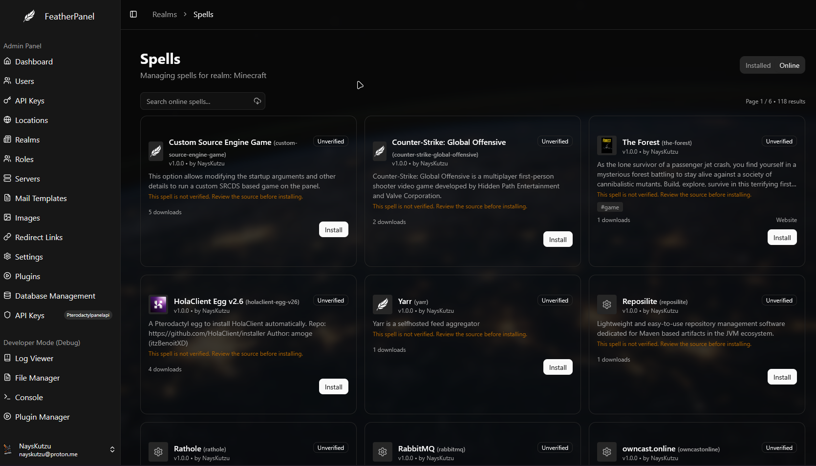 Spells Repository