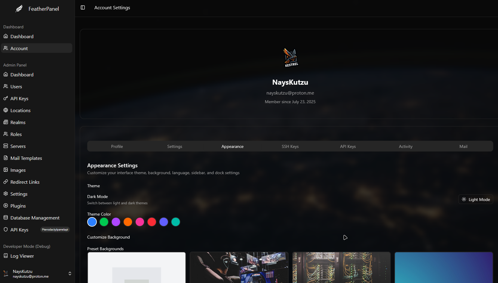 Account & Customization